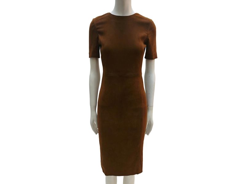 Prada - Tubino Scamosciato Marrone Bruciato