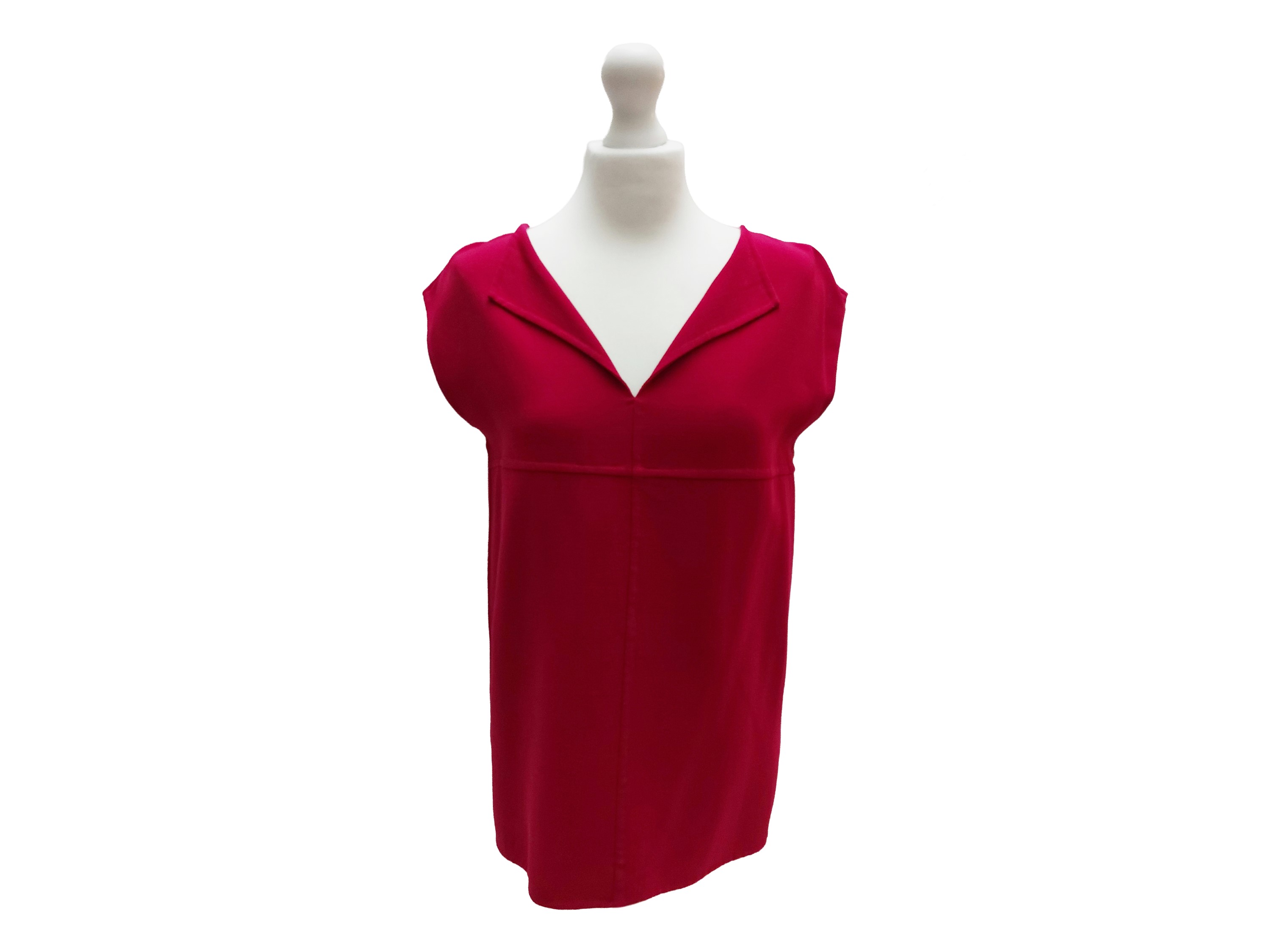 Max Mara - Completo in Crepe di Lana Color Amarena