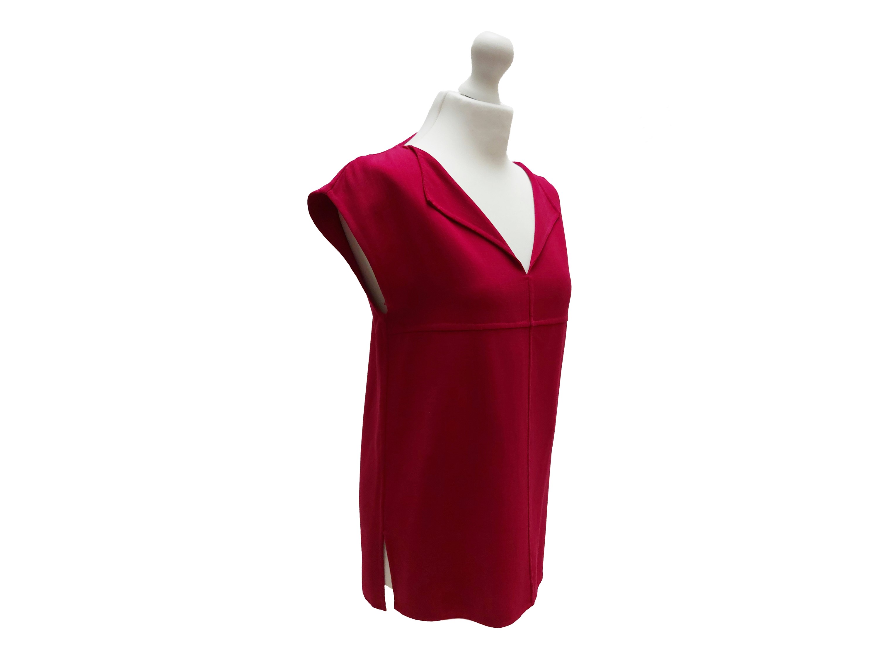 Max Mara - Completo in Crepe di Lana Color Amarena