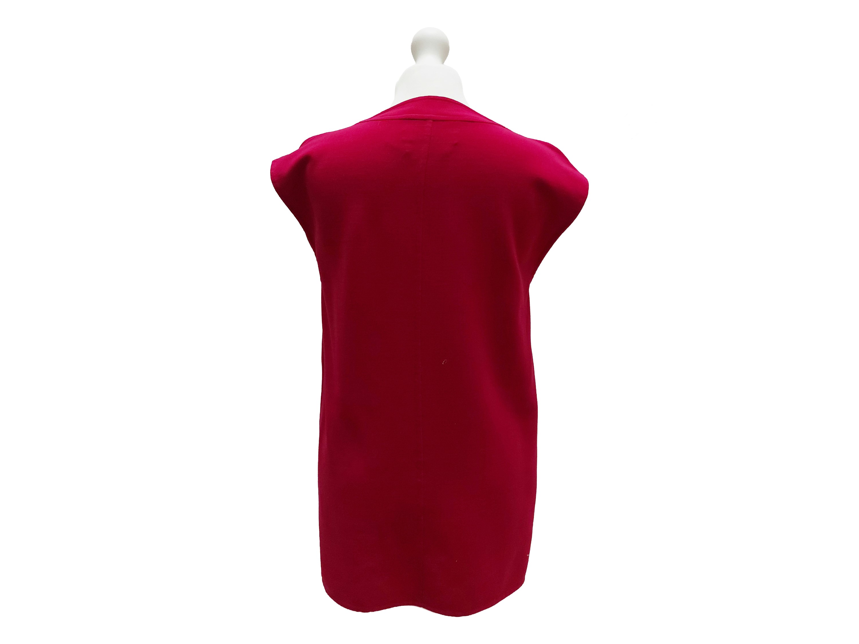 Max Mara - Completo in Crepe di Lana Color Amarena