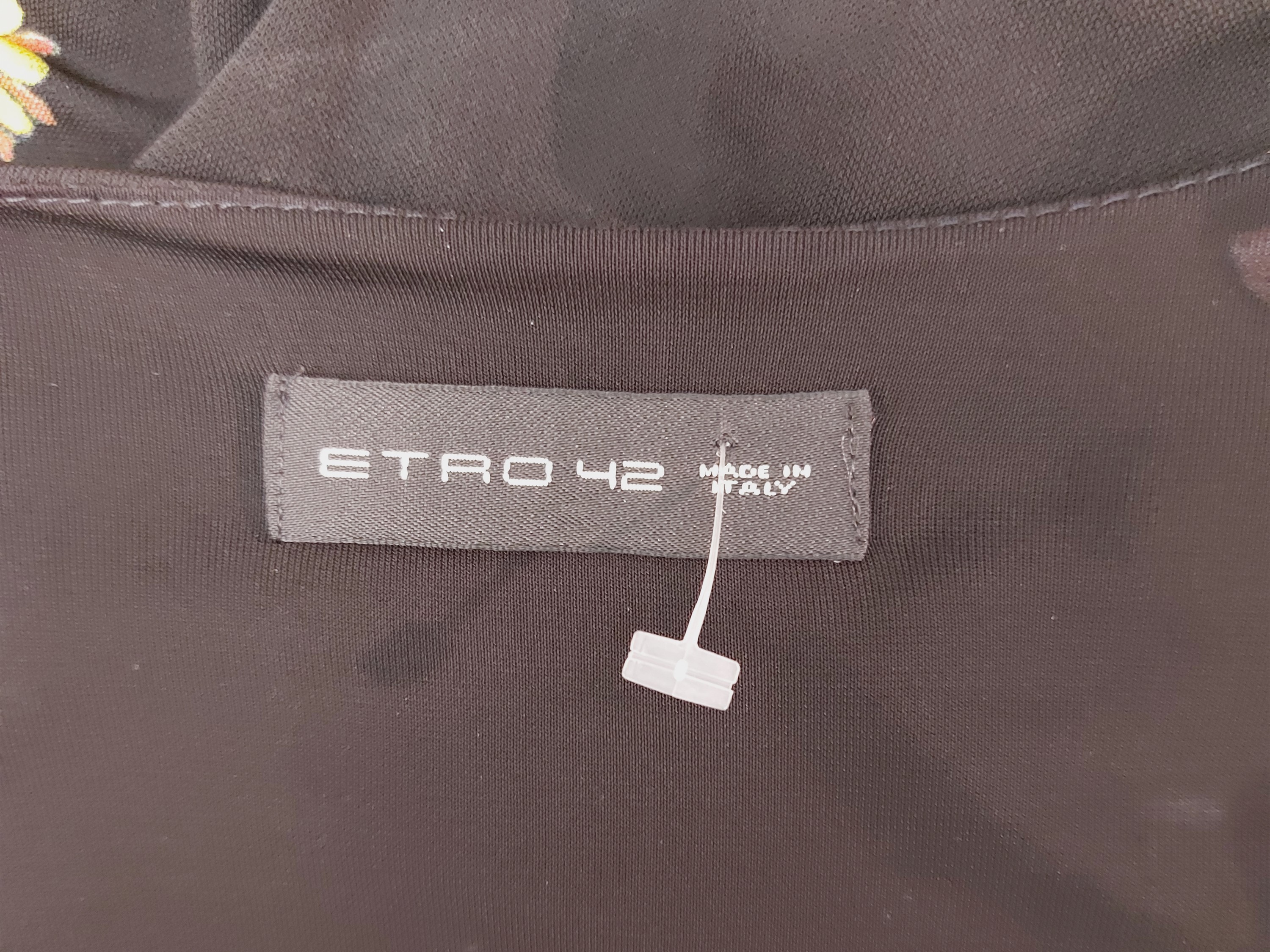 Etro - Abito in Crepe Fantasia su Fondo Nero