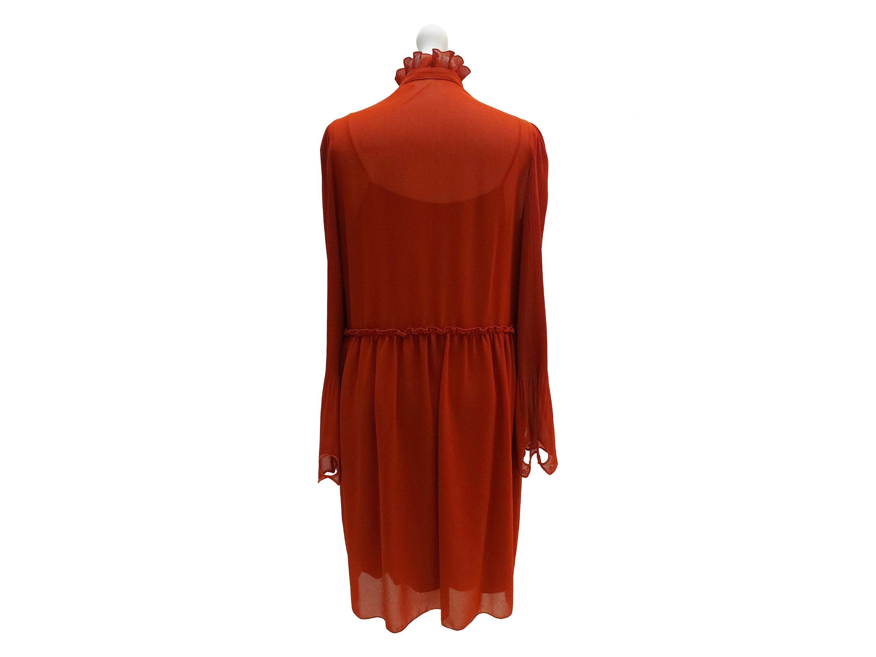 See By Chloé - Abito in Crepe Color Mattone