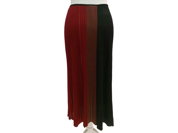 Céline - Pleated viscose knit skirt