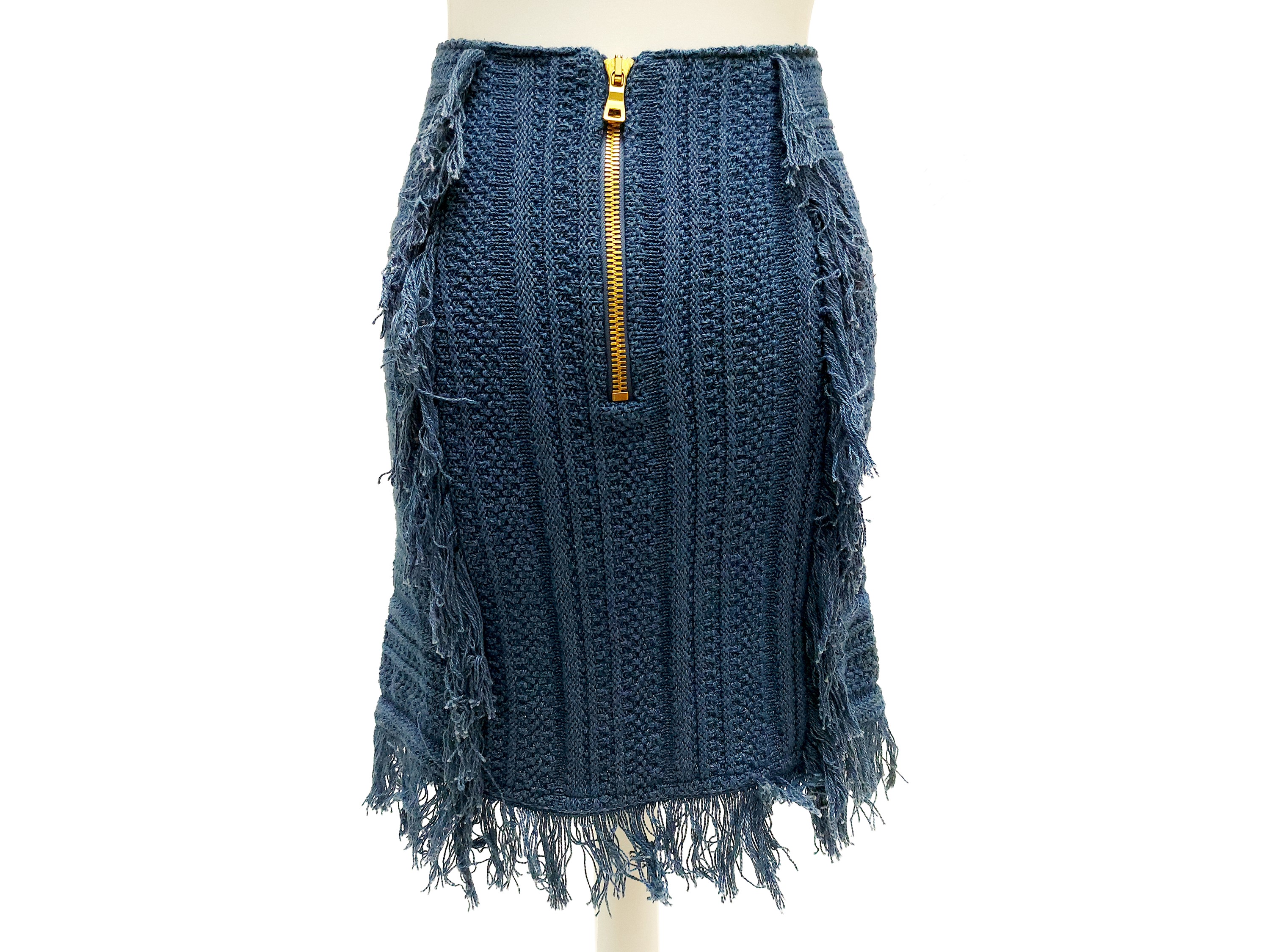 Balmain - Gonna in Maglia di Cotone Pervinca