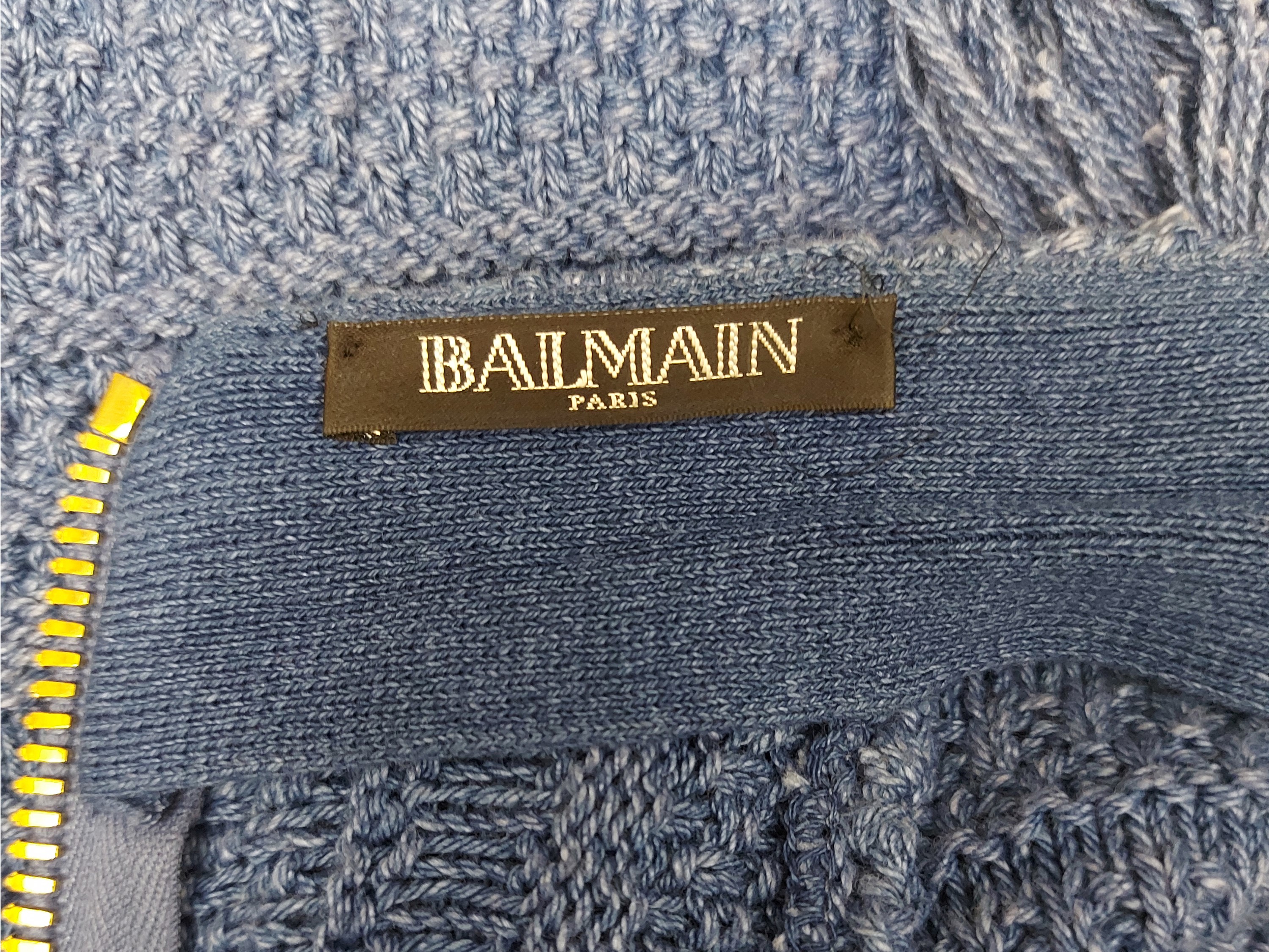 Balmain - Gonna in Maglia di Cotone Pervinca