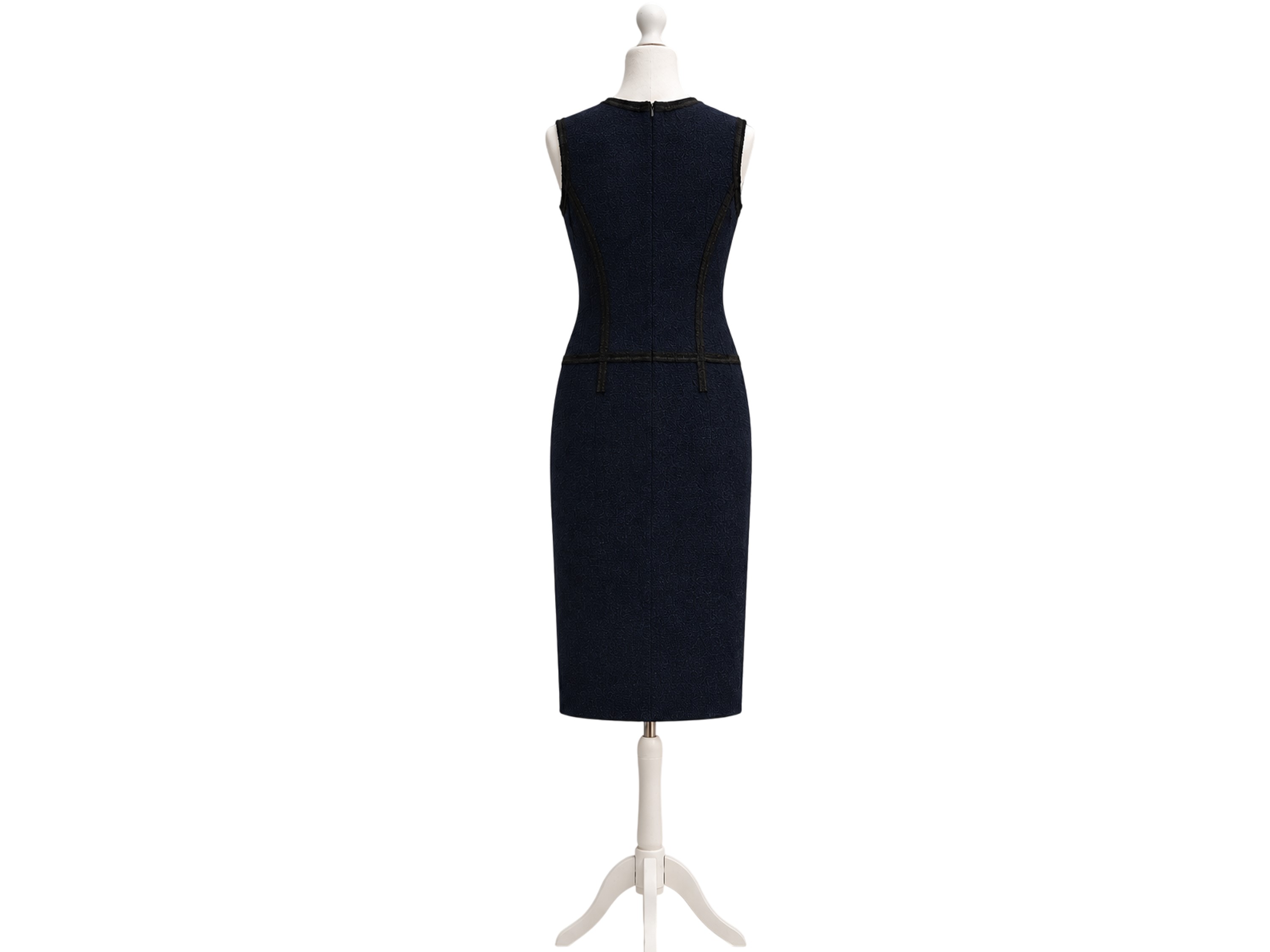 Chanel - Tubino Smanicato in Crepe Blu Navy