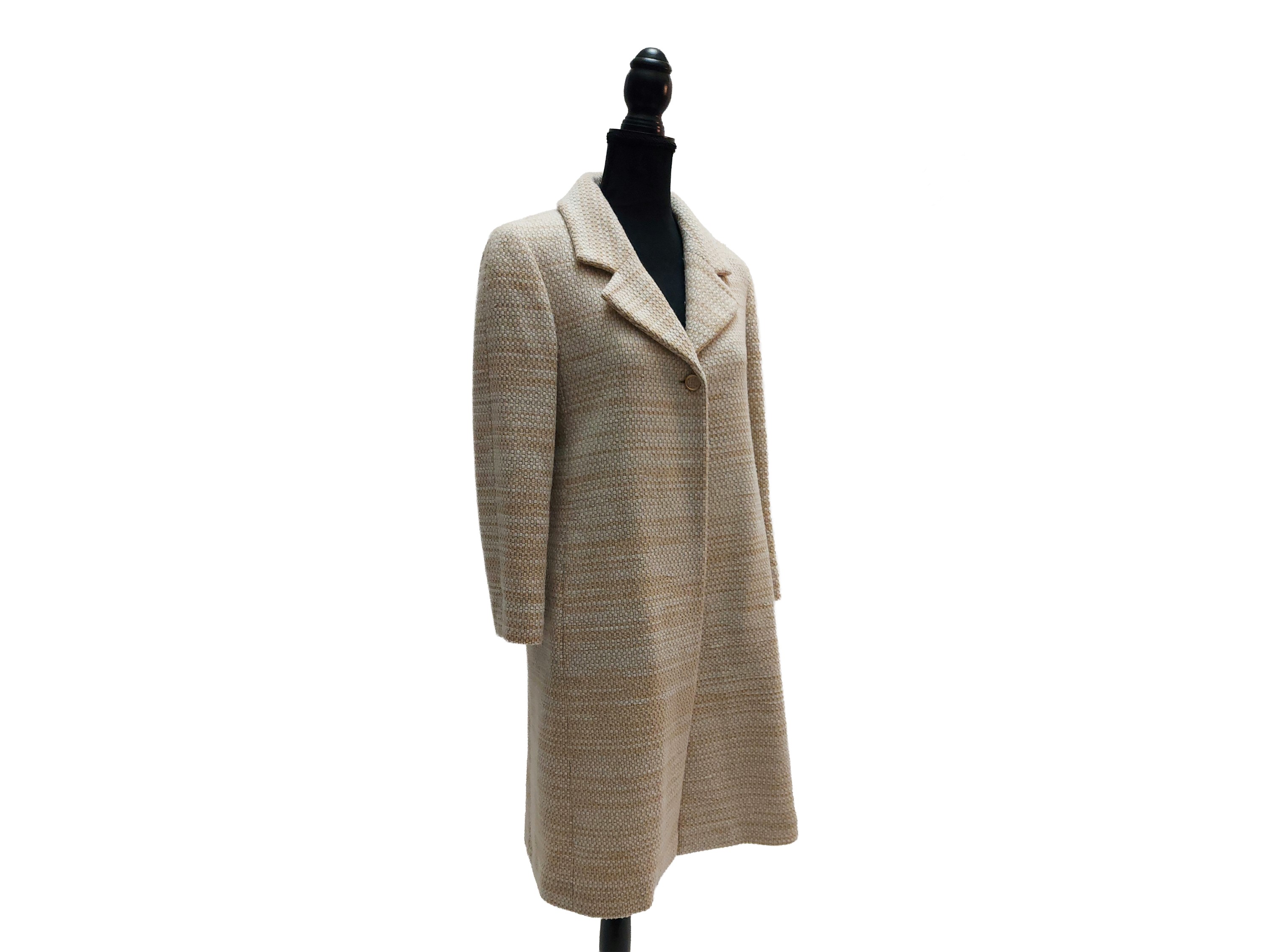 Chanel - Cappotto in Lana Bouclé Beige e Panna