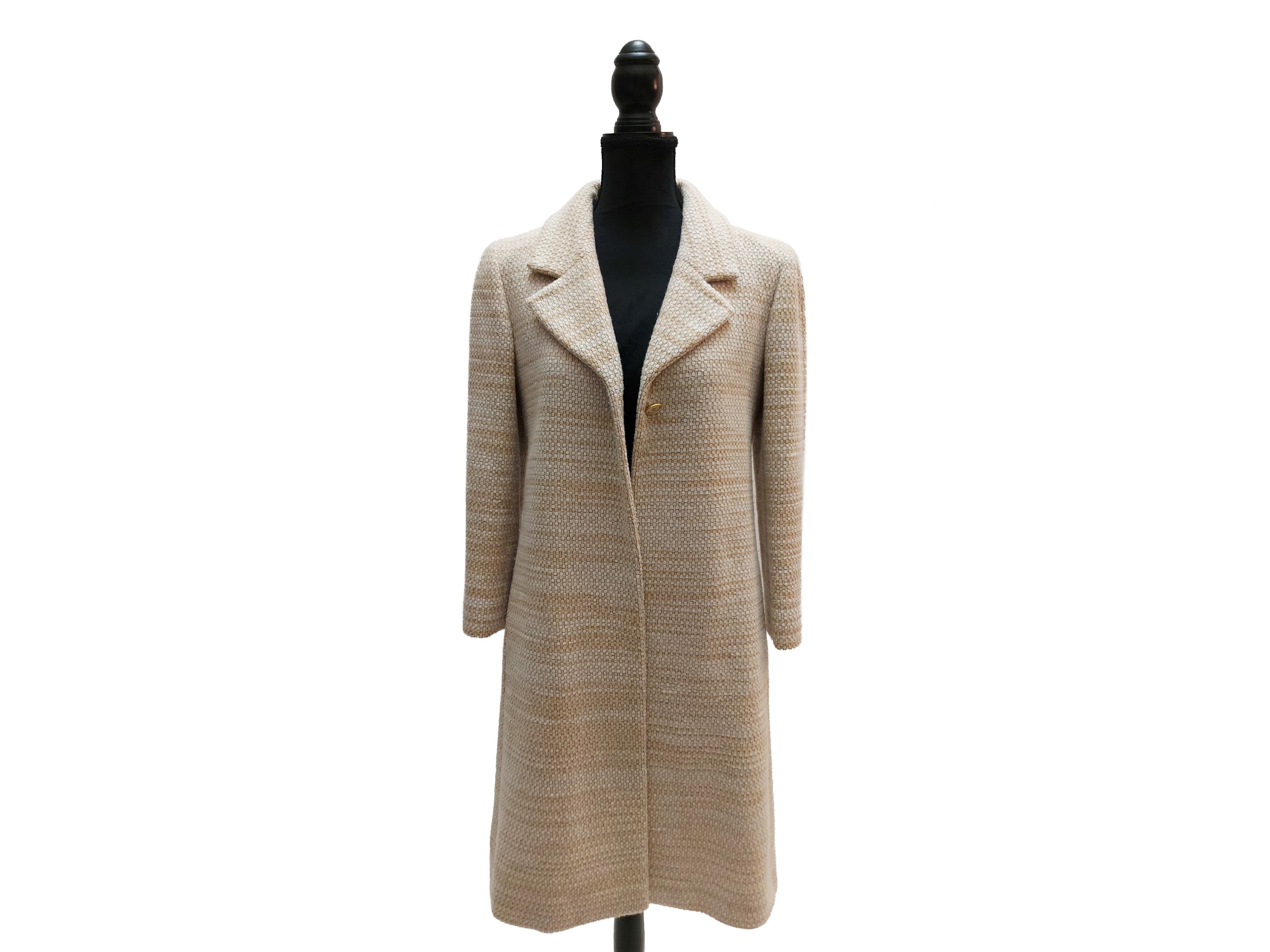 Chanel - Cappotto in Lana Bouclé Beige e Panna