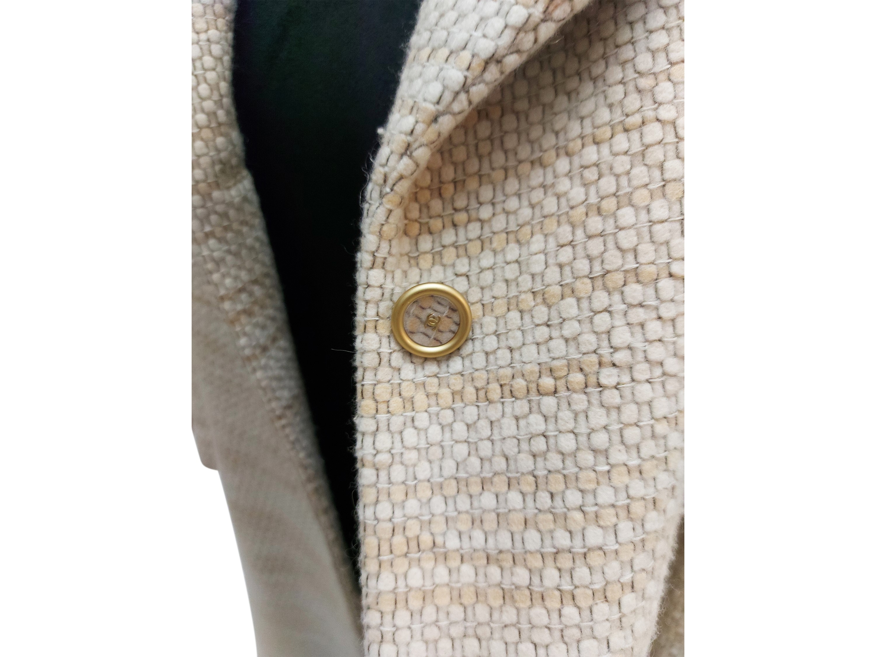 Chanel - Cappotto in Lana Bouclé Beige e Panna