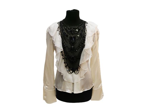 Valentino - Cream silk shirt