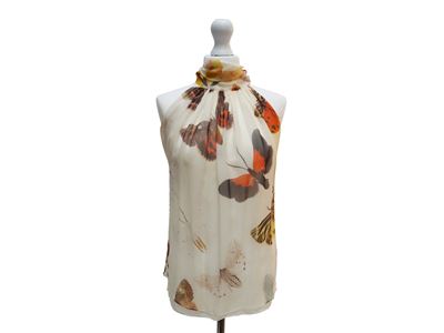 Alexander Mcqueen - Camicia in Chiffon Fantasia
