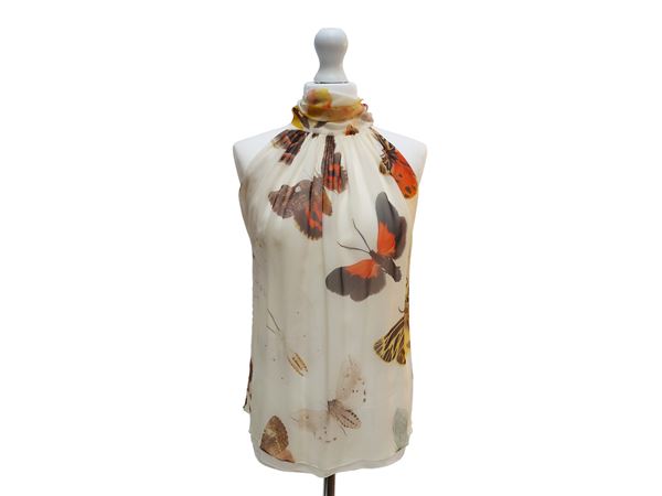 Alexander McQueen - Patterned chiffon shirt
