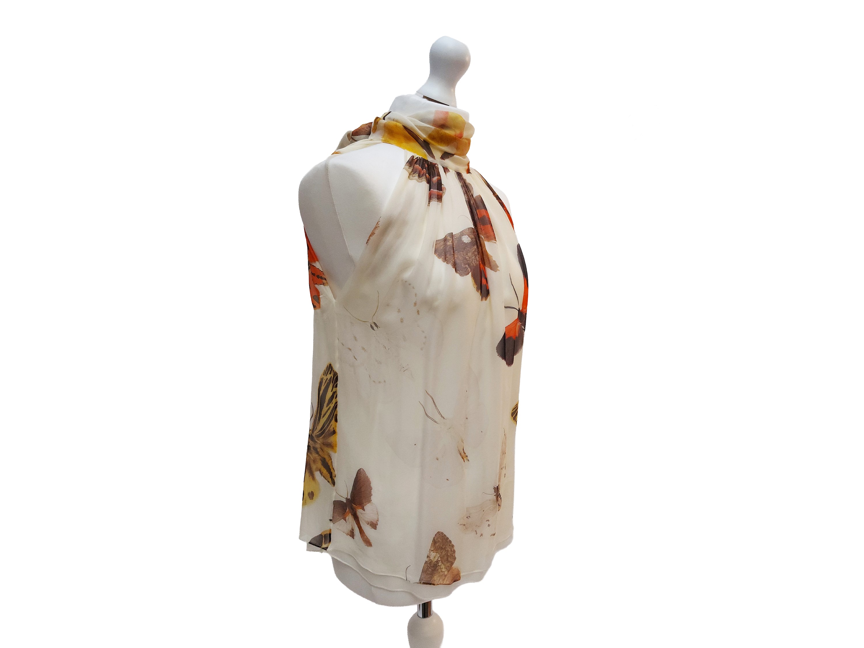 Alexander Mcqueen - Camicia in Chiffon Fantasia