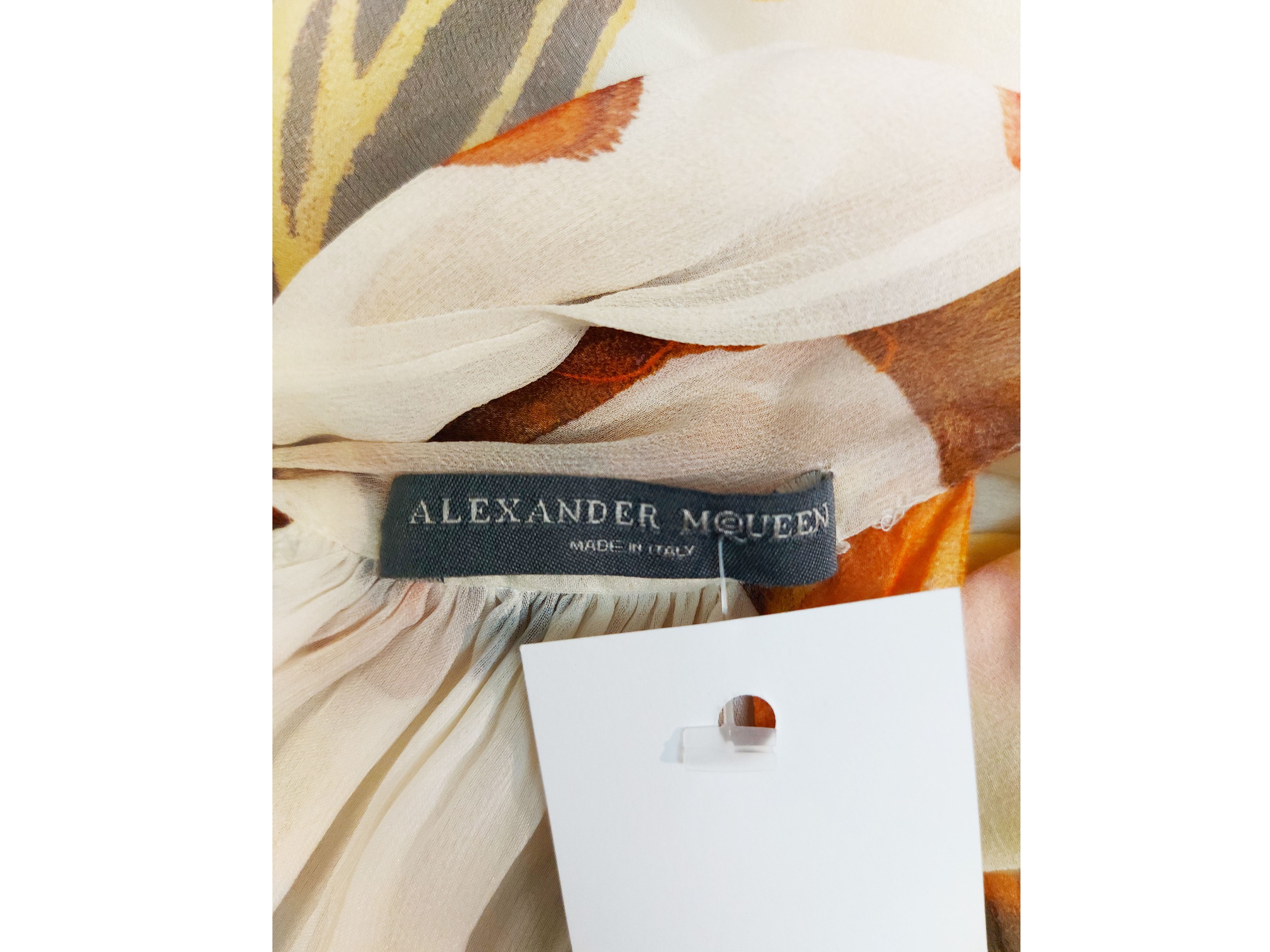 Alexander Mcqueen - Camicia in Chiffon Fantasia