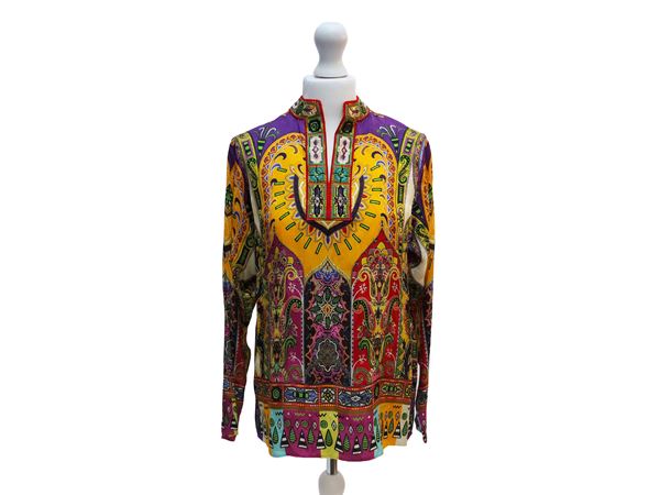 Etro - Camicia in viscosa e seta fantasia