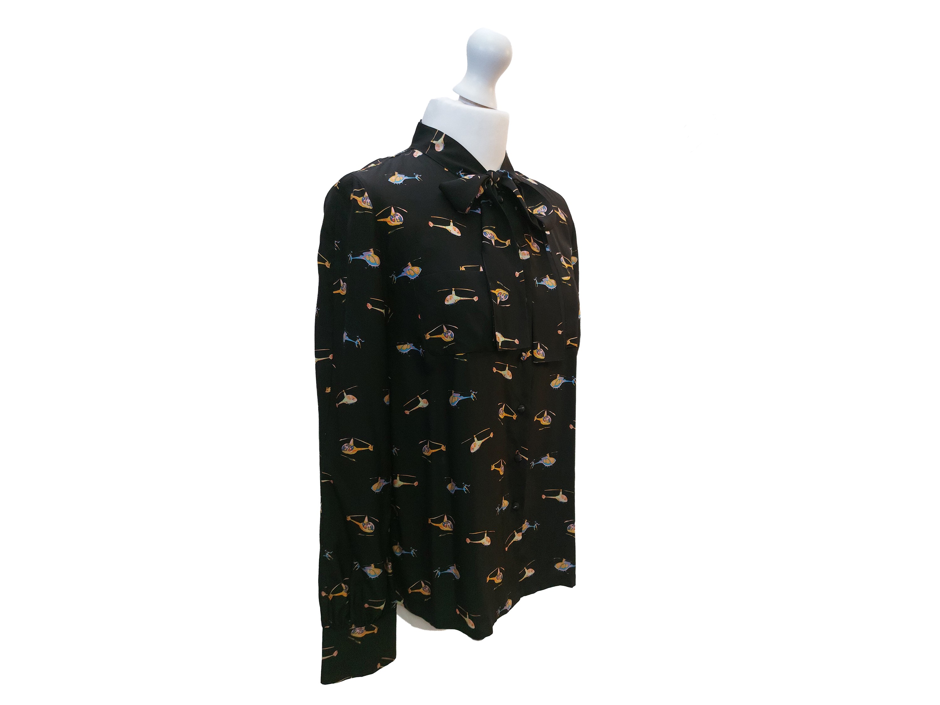 Louis Vuitton, Camicia in seta fantasia con motivi di elicotteri