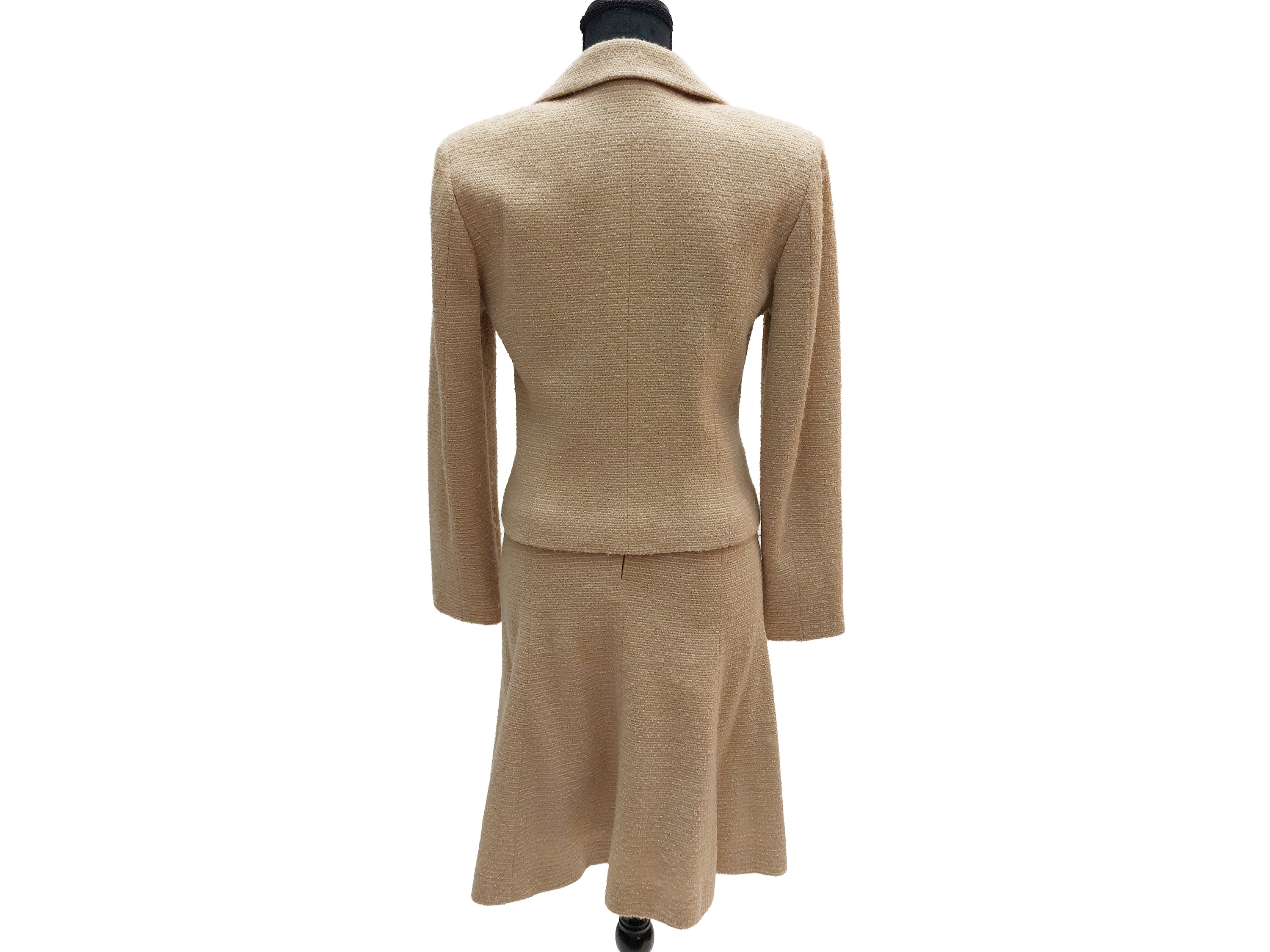 Chanel, Tailleur in lana bouclé beige (Collezione Primavera 1998), taglia 36