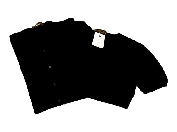 Loro Piana- Twin set in cashmere nero