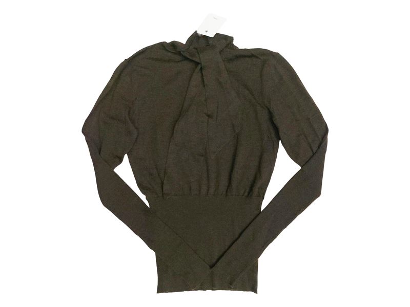 Hermès - Maglia in Cashmere e Seta Marrone