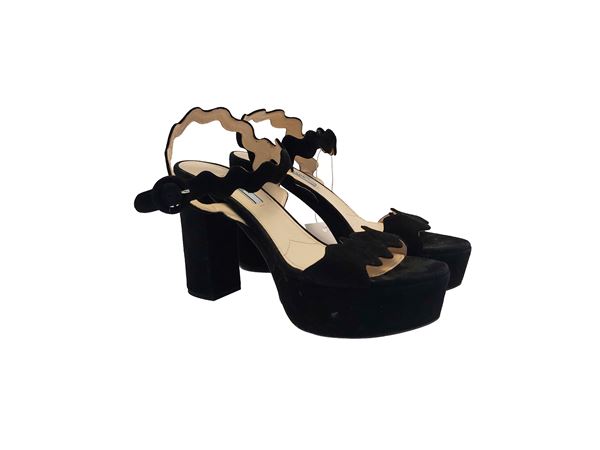 Prada - Black suede sandals