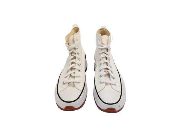 Converse All Star Run Star Hike platform in white canvas