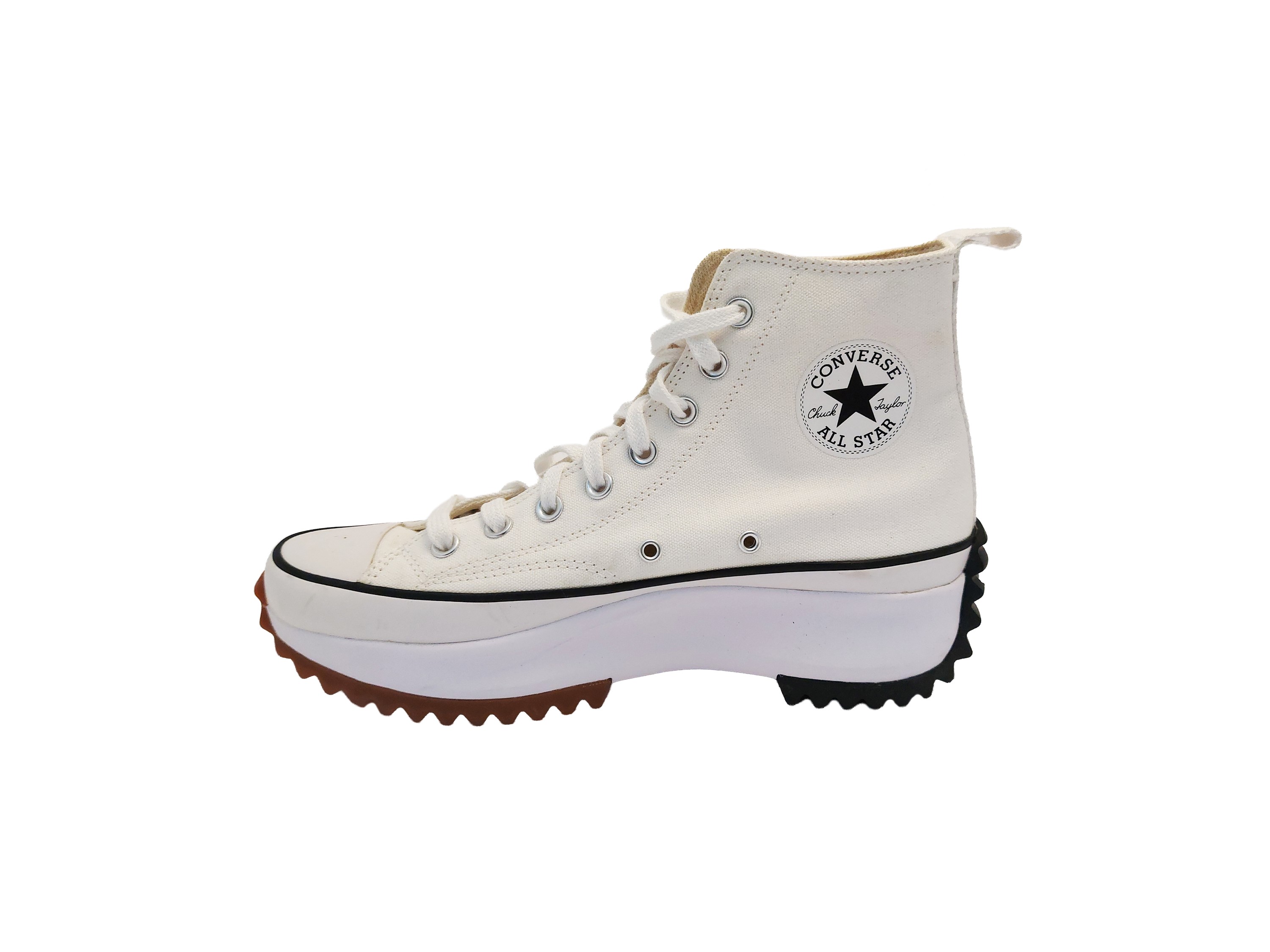 Converse, All Star Run Star Hike platform, in tela bianca