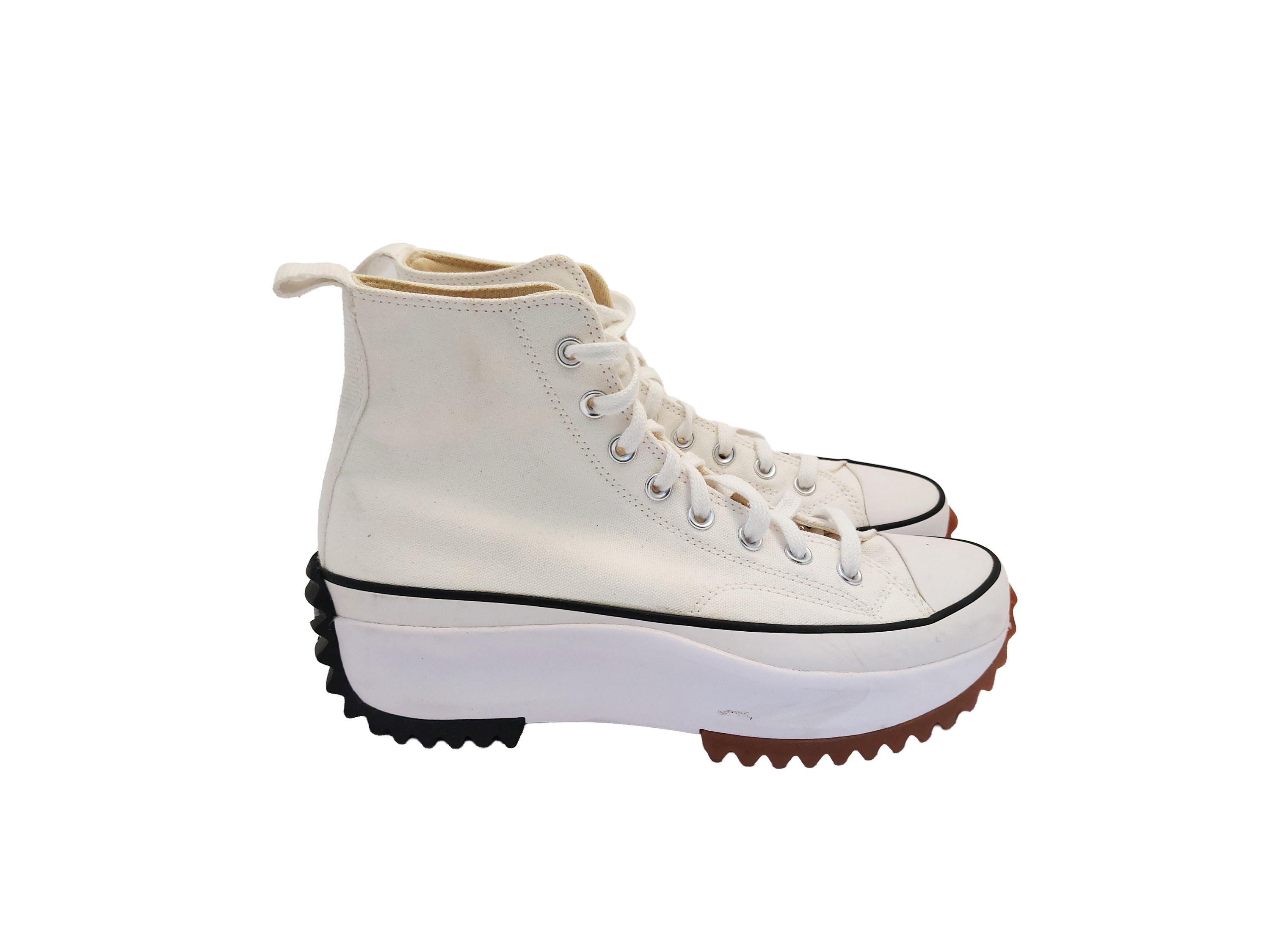 Converse, All Star Run Star Hike platform, in tela bianca