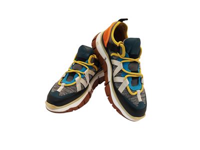 Cloé, Sneakers Blake multicolor in mesh e maglia con dettagli in pelle e suede