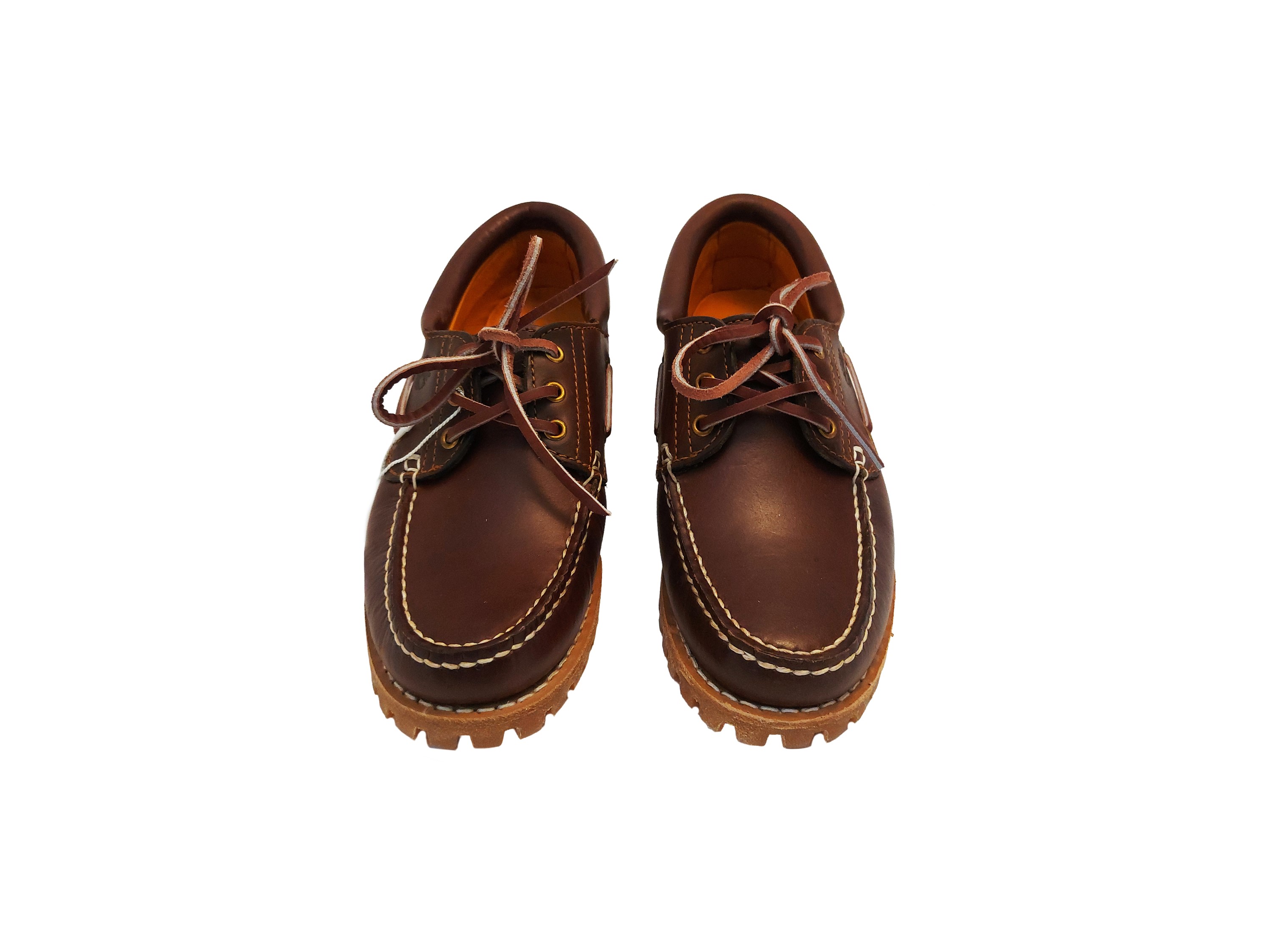 Timberland, Scarpe da barca 3 occhielli in pelle marrone, numero 39