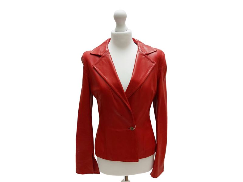 Trussardi - Giacchina in Pelle Rossa