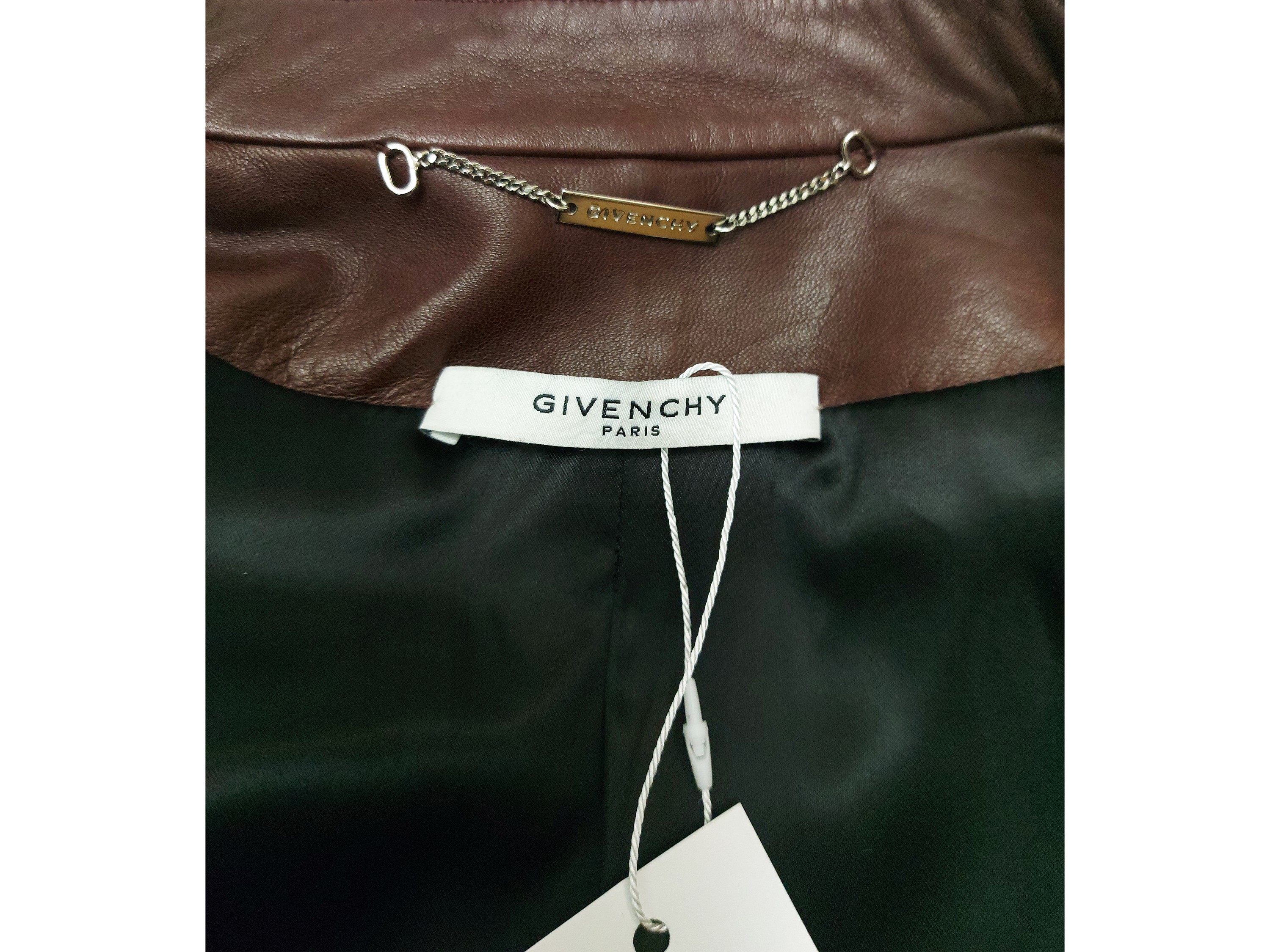 Givenchy - Giubbotto Biker in Pelle Bordeaux