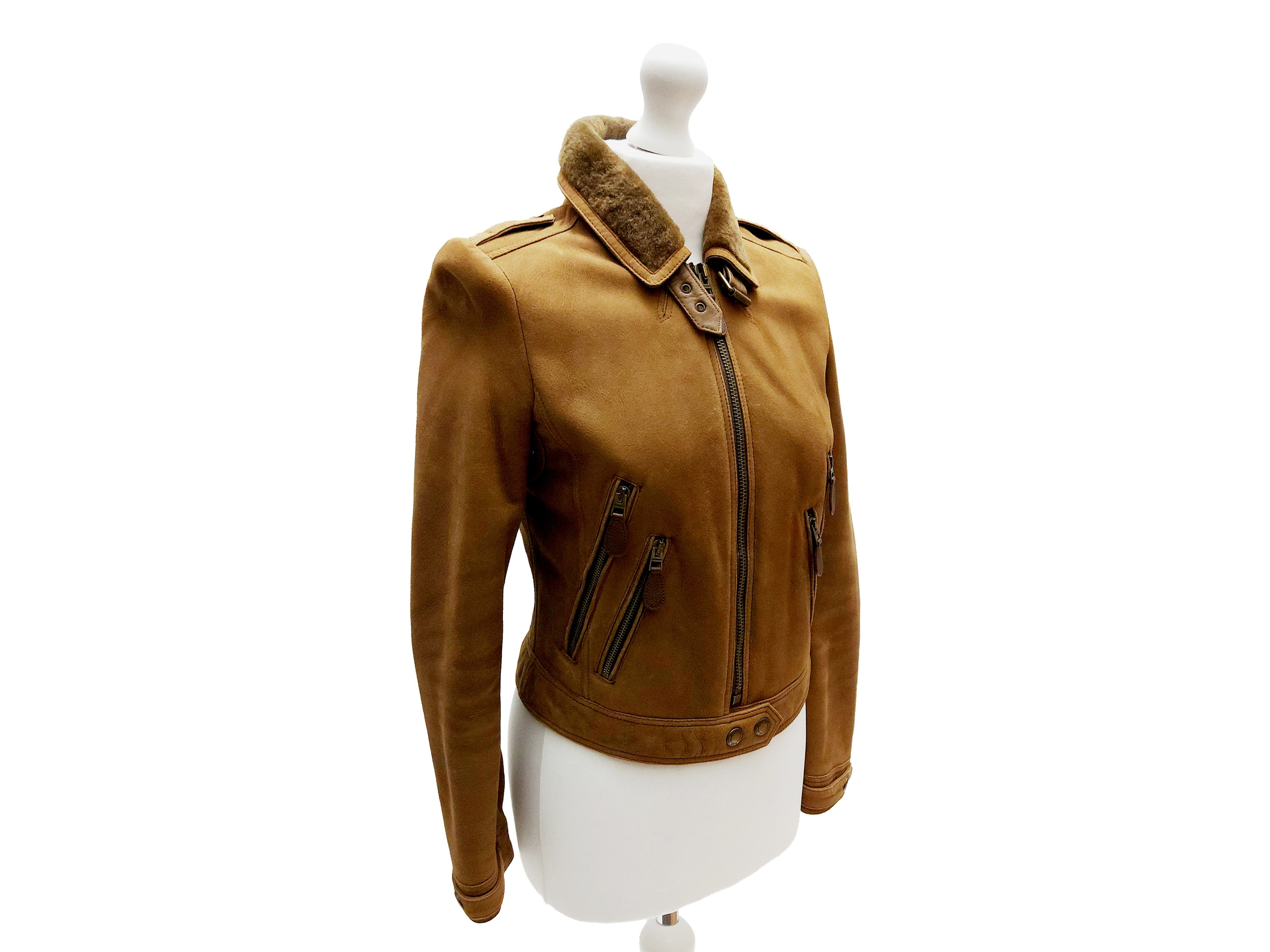 Burberry Brit - Giubbotto in Shearling Color Cammello