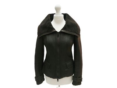 Burberry, Shearling corto marrone