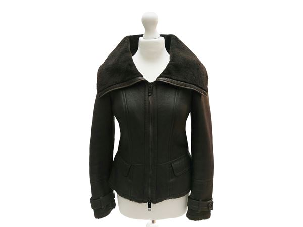 Burberry - Shearling corto marrone