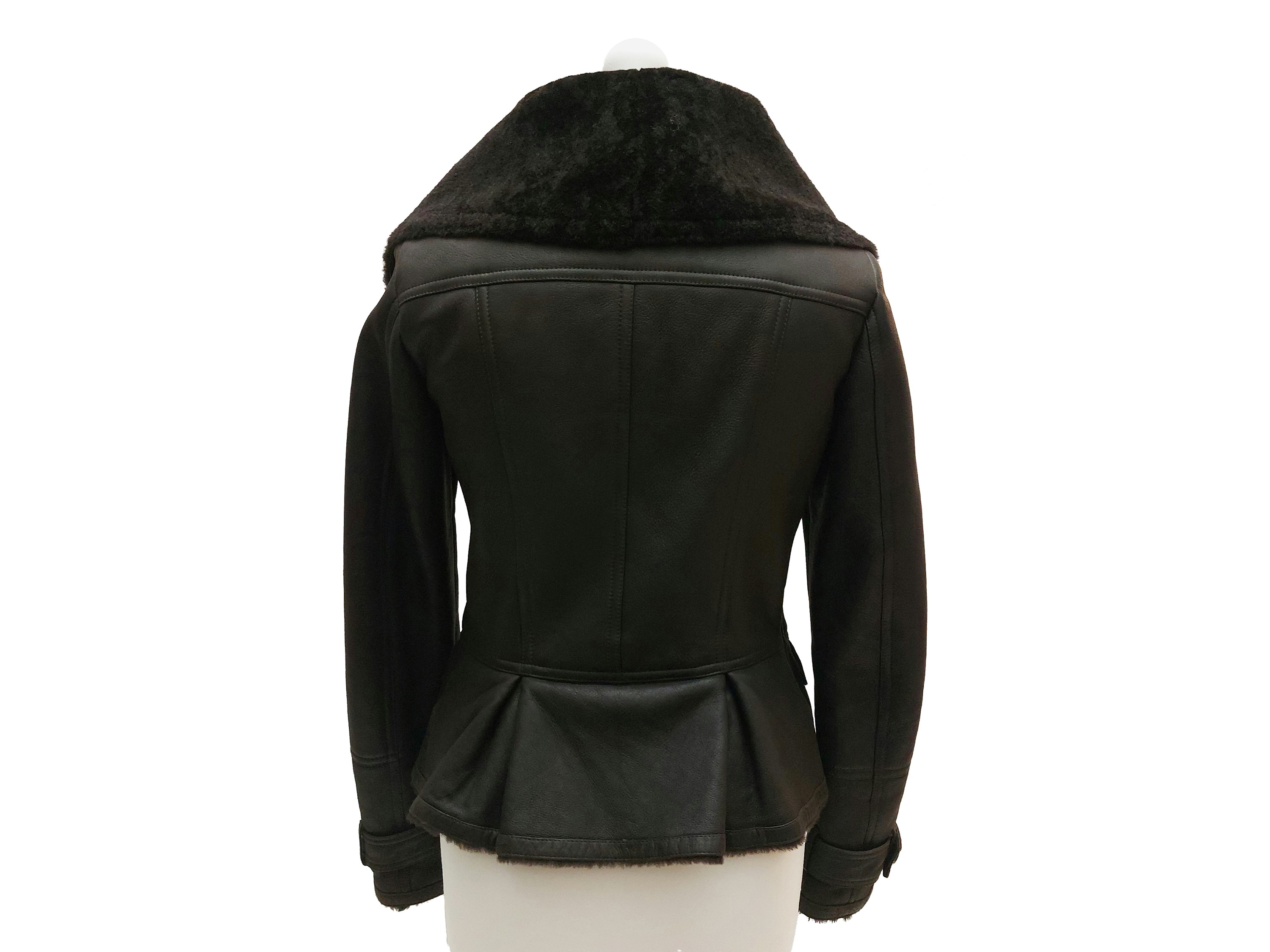 Burberry, Shearling corto marrone