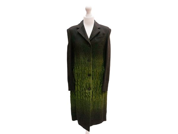 Prada - Cappottino in lana e seta grigia antracite