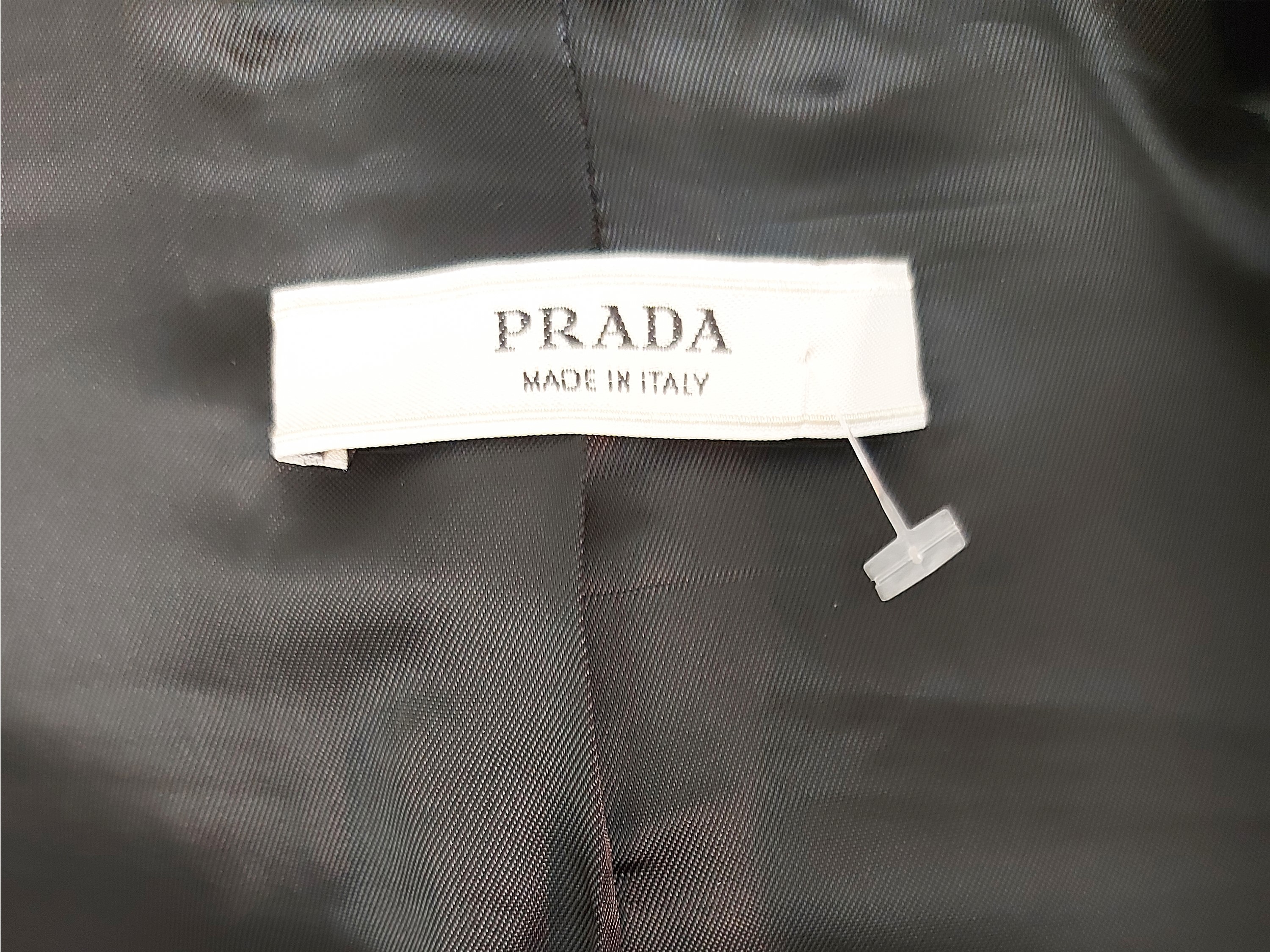 Prada - Cappottino in Lana e Seta Grigia Antracite