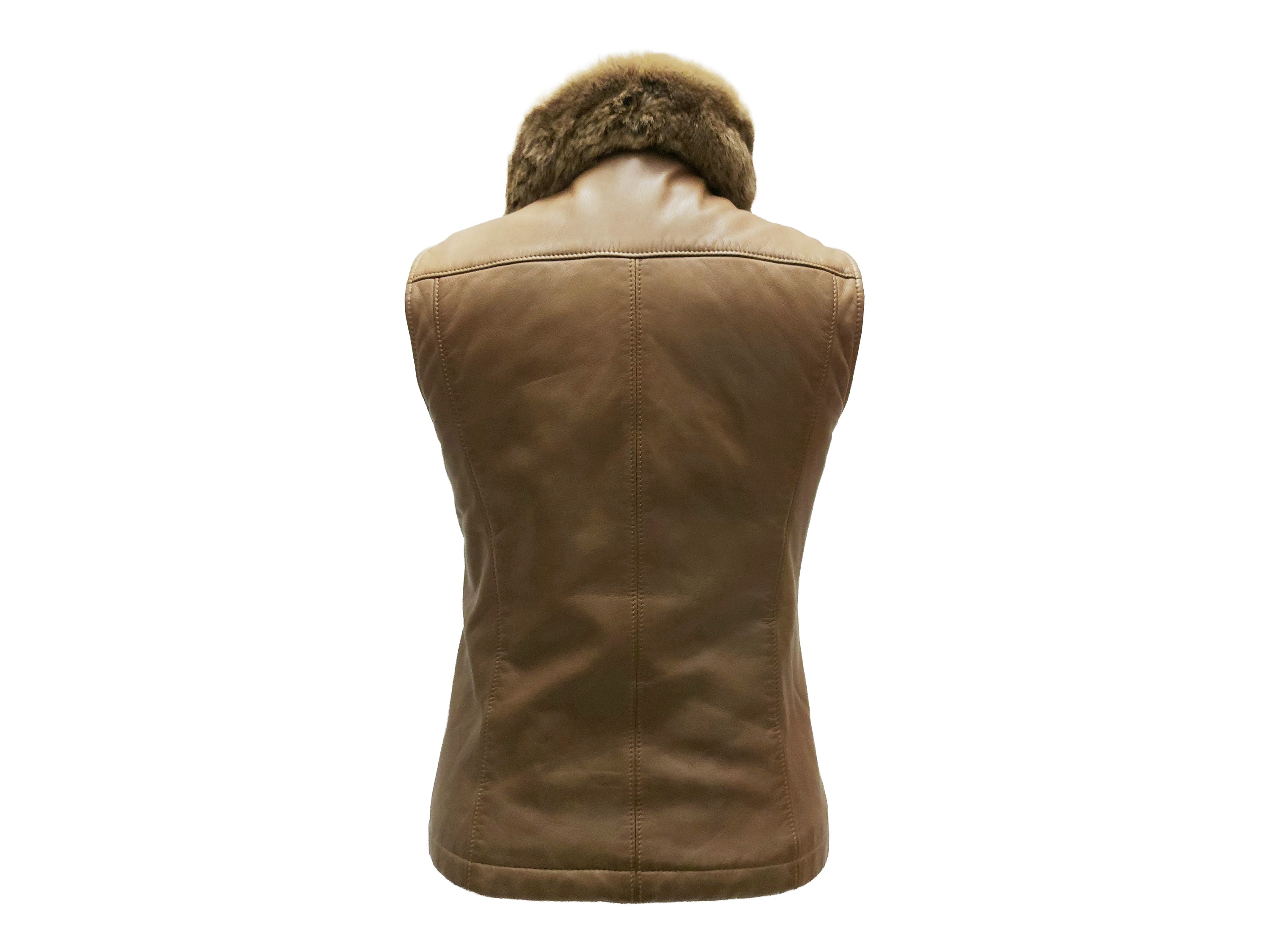 Loro Piana - Gilet in Pelle Color Biscotto