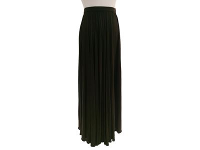 Jean Paul Gautier, Gonna midi plissé in lana marrone (taglia 40)