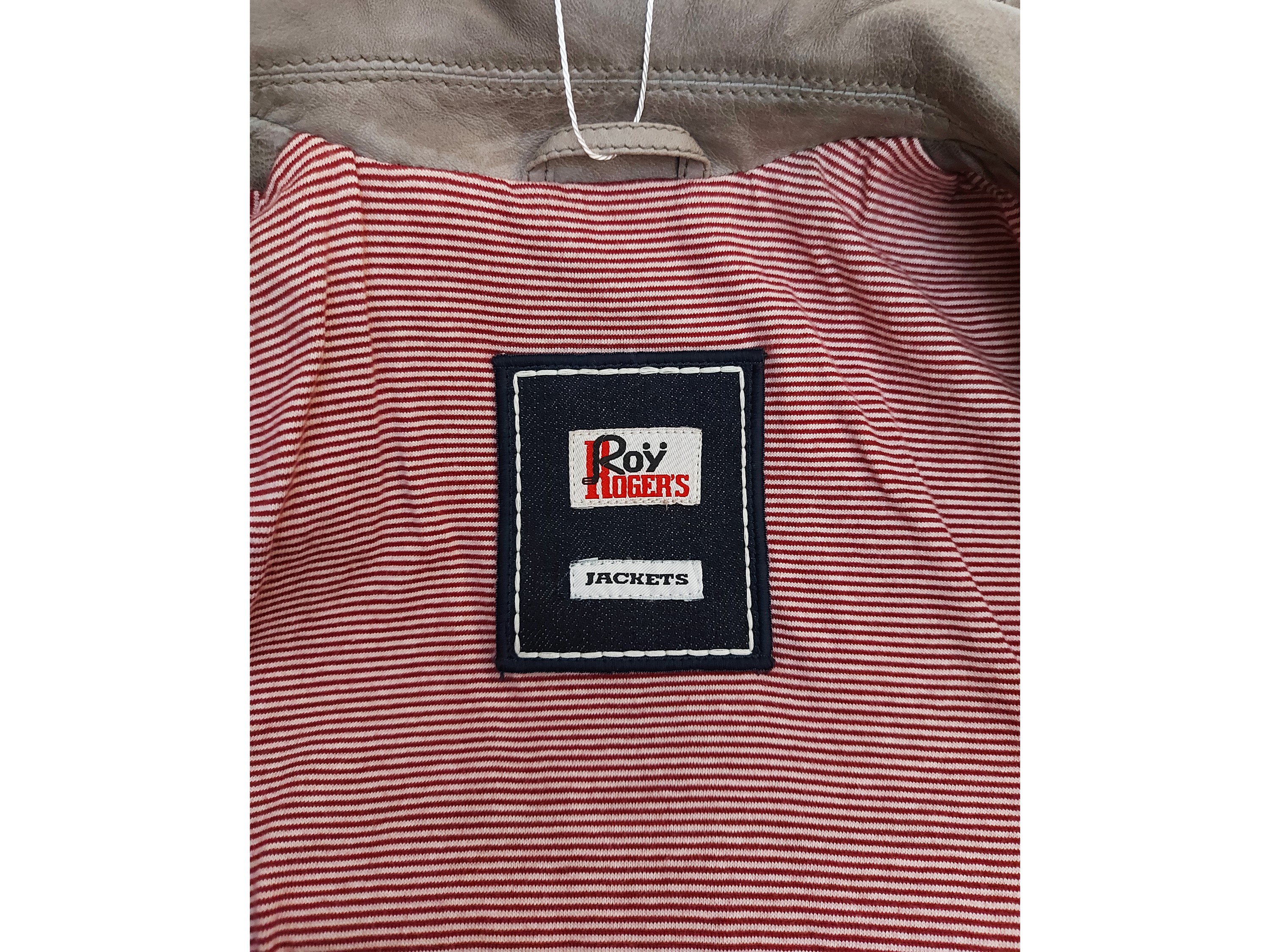 Roy Rogers, Giacca in pelle taupe con chiusura laterale a cerniera