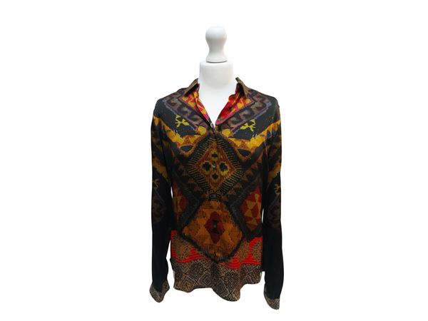 Etro - Camicia in seta fantasia
