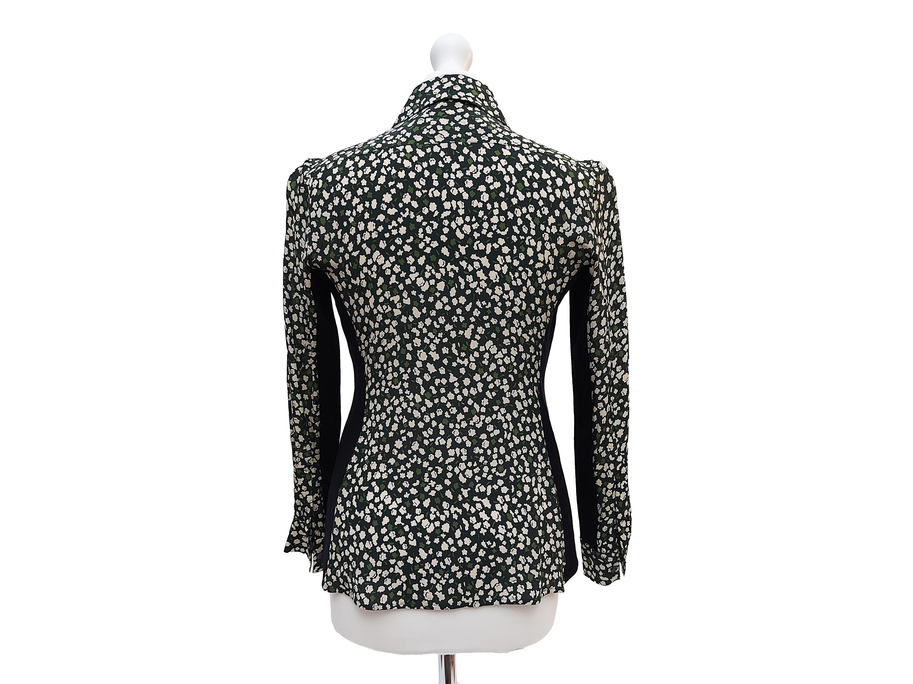 Burberry, Camicia in seta a fantasia floreale