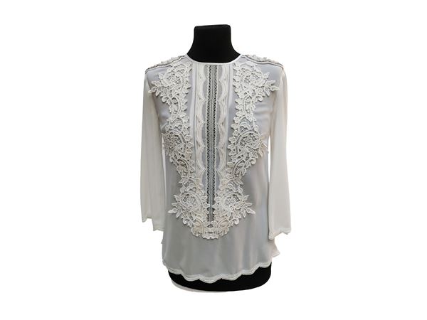 Elisabetta Franchi - Camicia bianca decorata