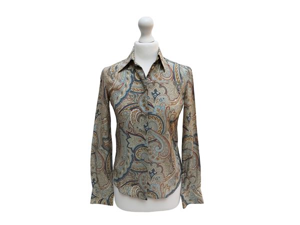 Loro Piana - Camicia in seta paisley