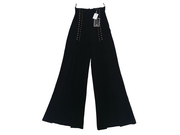Elisabetta Franchi - Pantaloni a vita altissima neri