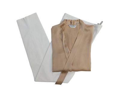 Max Mara, Set composto da pantaloni e camicia in seta (taglia 44)