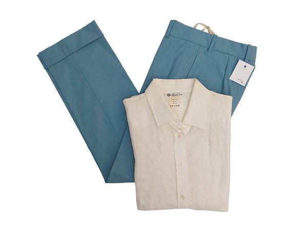 Loro Piana - Pantaloni in cotone e camicia in lino