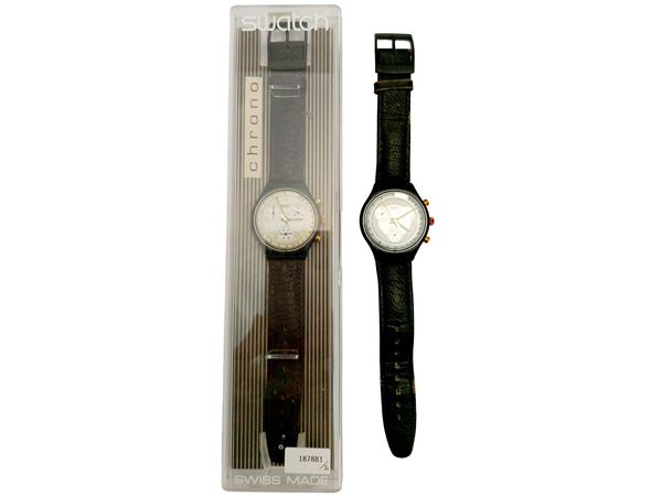 Swatch - Chrono Colossal (1992) and Chrono Lodge (1993)  - Auction Vintagemania. Summer Vibes - Maison Bibelot - Casa d'Aste Firenze - Milano