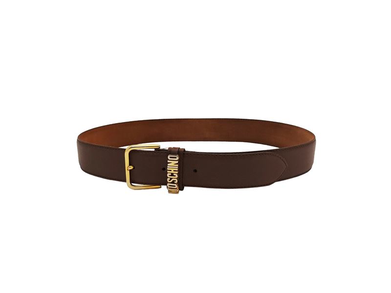 Moschino - Cintura in Pelle Marrone