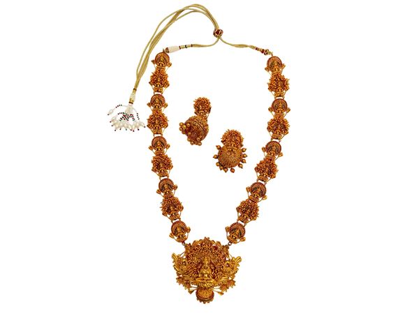 Set nuziale Collier e Orecchini in metallo color rame